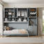Lit escamotable simple avec tiroirs et bureau-130417865