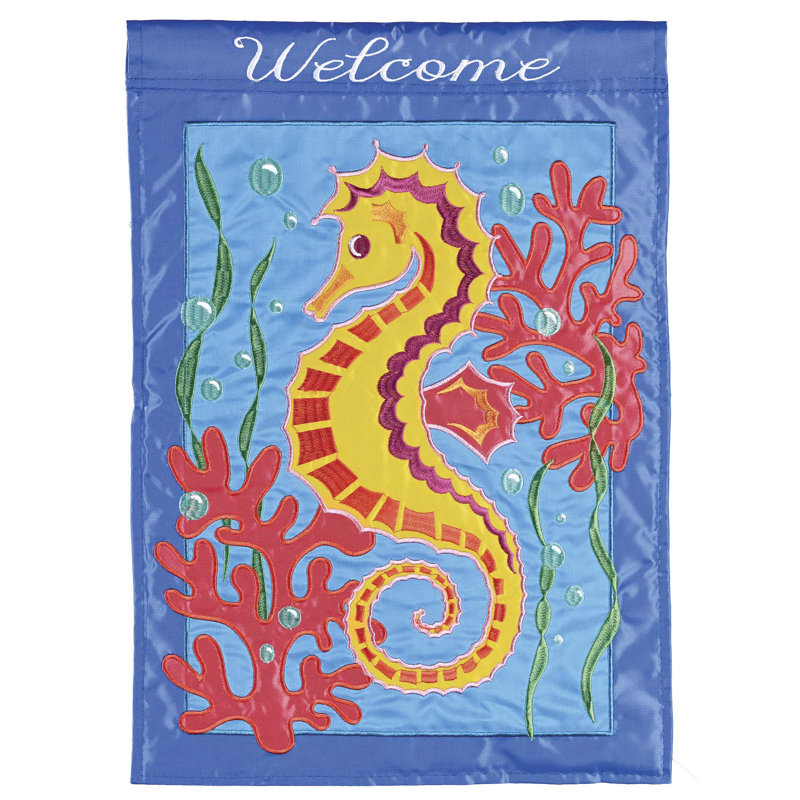Drapeau Hippocampe de bienvenue 13 x 18