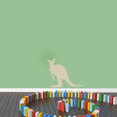 Décalcomanie murale silhouette kangaroo