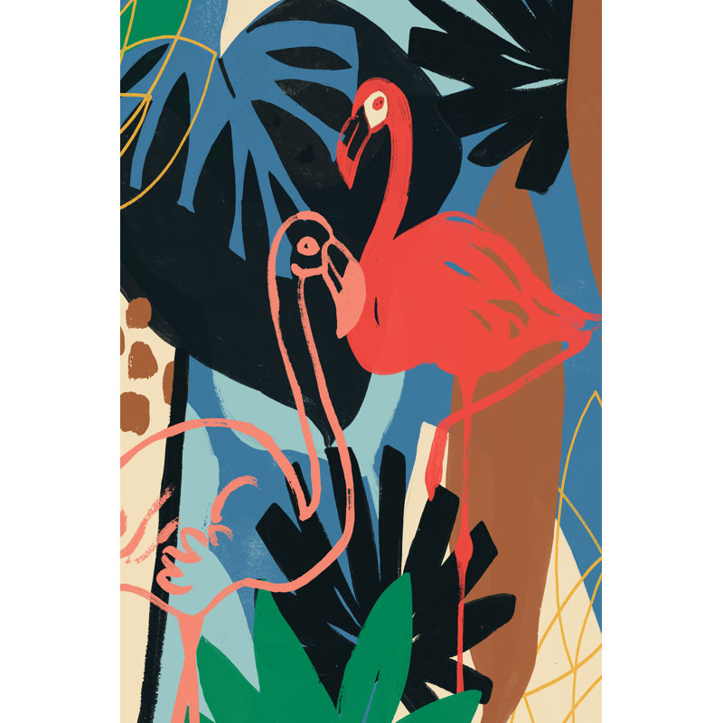 Funky Flamingo II, H 48 po x l 32 po x P 1,25 po