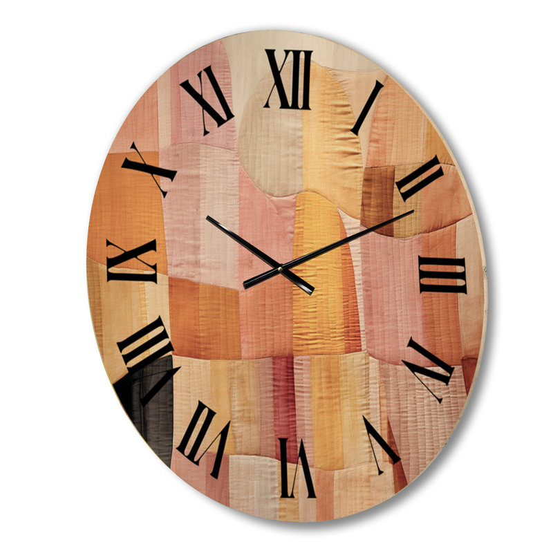 Horloge murale en bois massif Thomaston, Grand