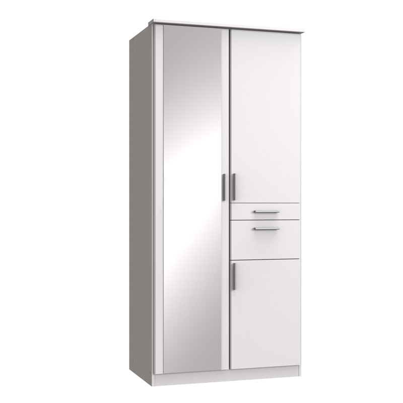 Bengt Solid + Manufactured Wood Wardrobe, Matt White