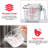 6 Pcs Glass Measuring Cups With Lids Set, 1-Cup, 2-Cup, 4-Cup Measuring Jugs With Handle, Nesting Liquid Measuring Cups For Kitchen