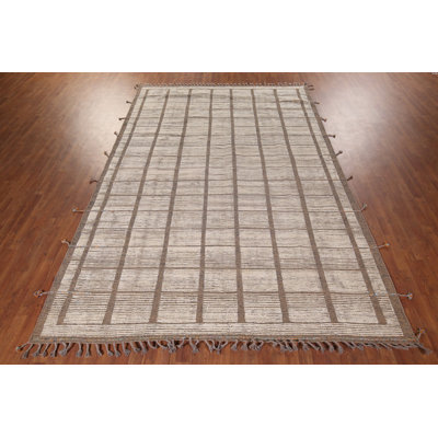 Tapis oriental marocain à carreaux All-Over 8 x 12
