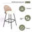 Upholstered Rattan Back Counter & Bar Stool-1162072344