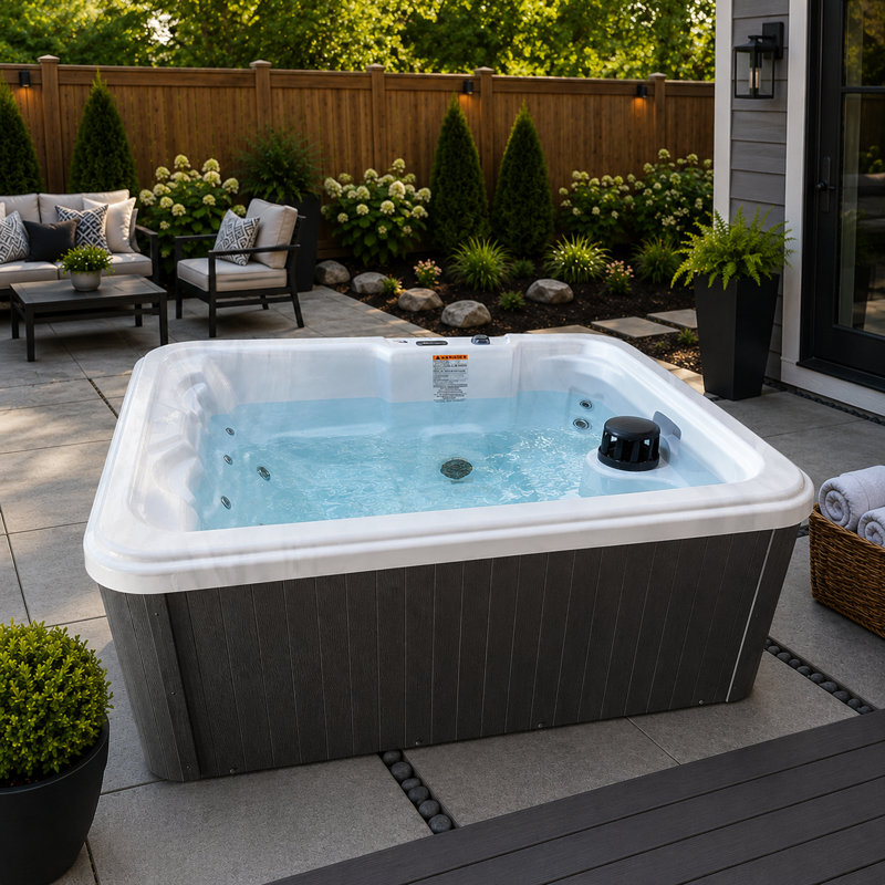 USA Spas 110 Volt 4 Person 5 - Jet Resin Rectangle Plug And Play Hot Tub with Ozonator