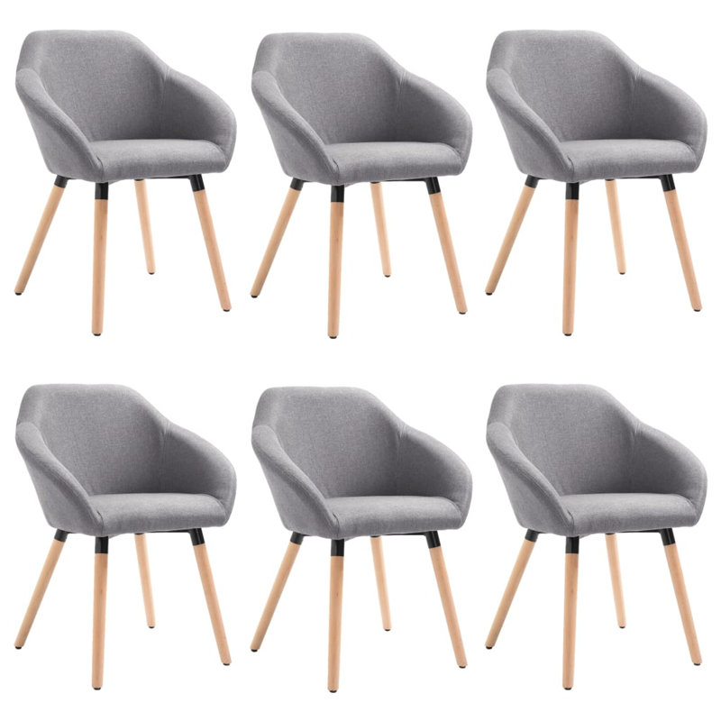 19.7'' H Fabric Upholstered Armchair, Light Gray