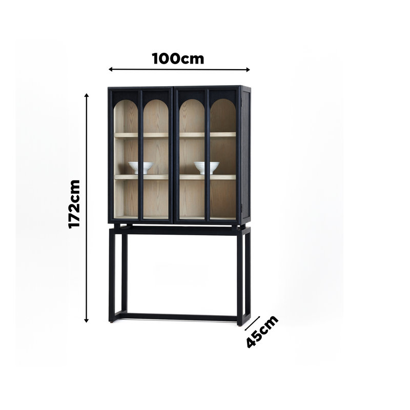 Solid Wood Rectangle China Cabinets