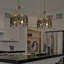 Lustre empire unique à 3 lumières avec accents perlés Advith-1784862195