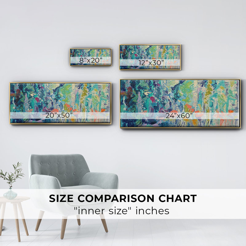 «Downpour Butterflies», toile encadrée, H 20 po x l 50 po