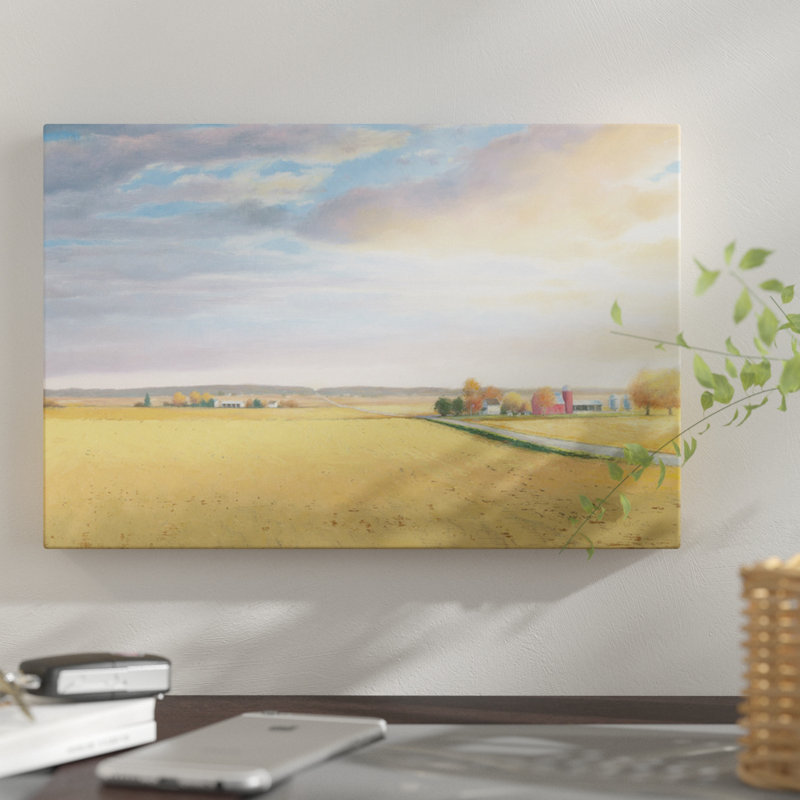 " Heartland Landscape " by James Wiens, 8" H x 12" W x 0.75" D, Wrapped Canvas, No Matte