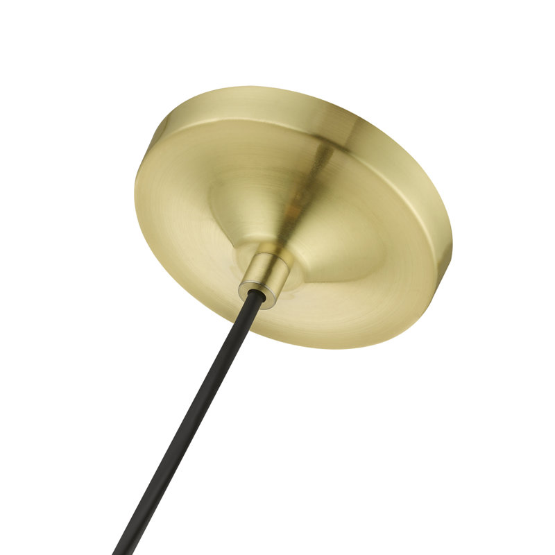 Luminaire suspendu géométrique à 1 lumière Donivin, Laiton satiné