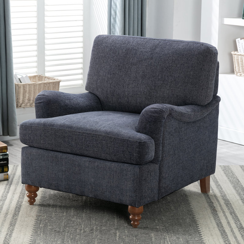 Courchevel Upholstered Accent Chair, Navy