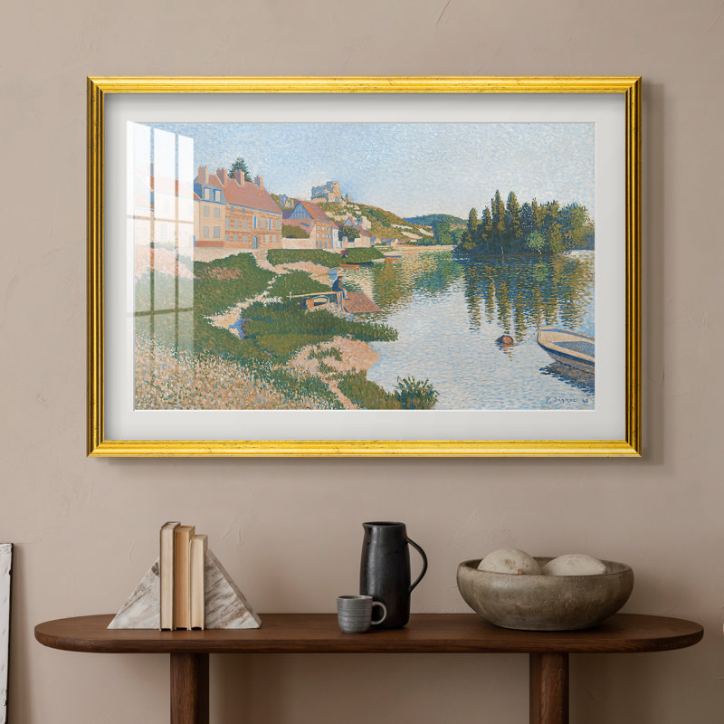 Les Andelys, Côte d'Aval, 1886-Paul Signac-Impression encadrée personnalisée, 16 po x 22 po