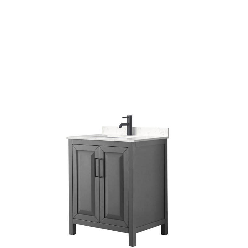 Daria 30'' W Single Vanity, Dark Gray, Polished Chrome