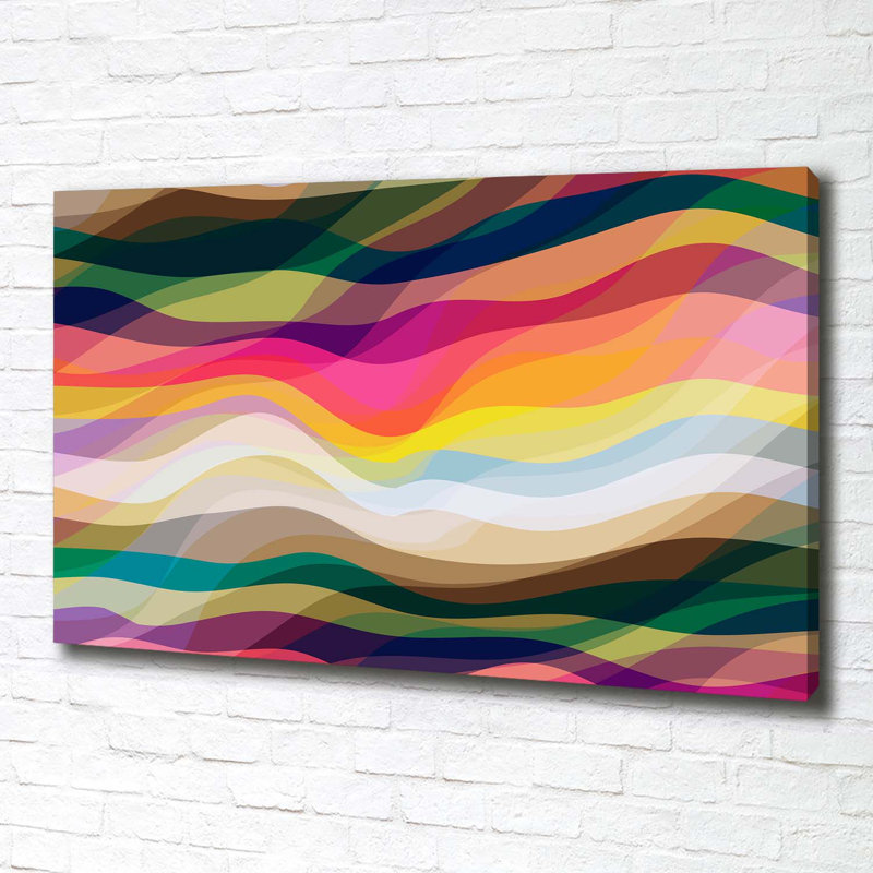 Waves Abstraction - Wrapped Canvas Print