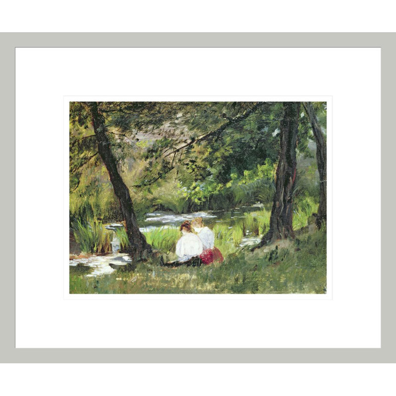Deux femmes assises par Mary Cassatt, 13.75" H x 16.46" W