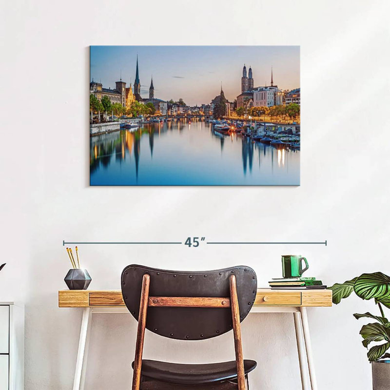 Kavia Limmat River, 24" H x 36" W