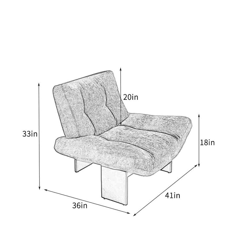Fauteuil simple léger et luxueux pour la détente., Bleu / Vert