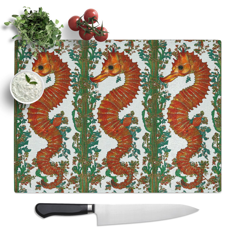 Seahorse Vol.4  Glass Chopping Board