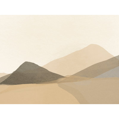 Serene Desert Layers by Arohika Verma — Landscape Wall Art — 36 × 24 Framed Canvas (Gold)