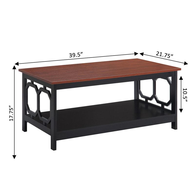 Bodeswell Coffee Table with Storage, Cherry/Black