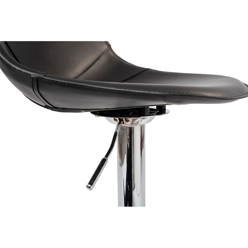 Tabouret de bar Saliym, Similicuir noir