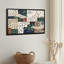 «Flocking Birds and Feathers in Earth Tone Patchwork», art mural-132899359