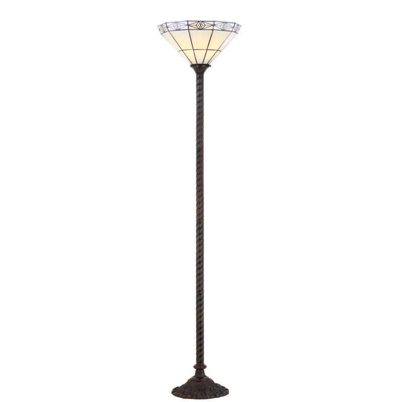 Oshiro 68.57'' Brown Torchiere Floor Lamp