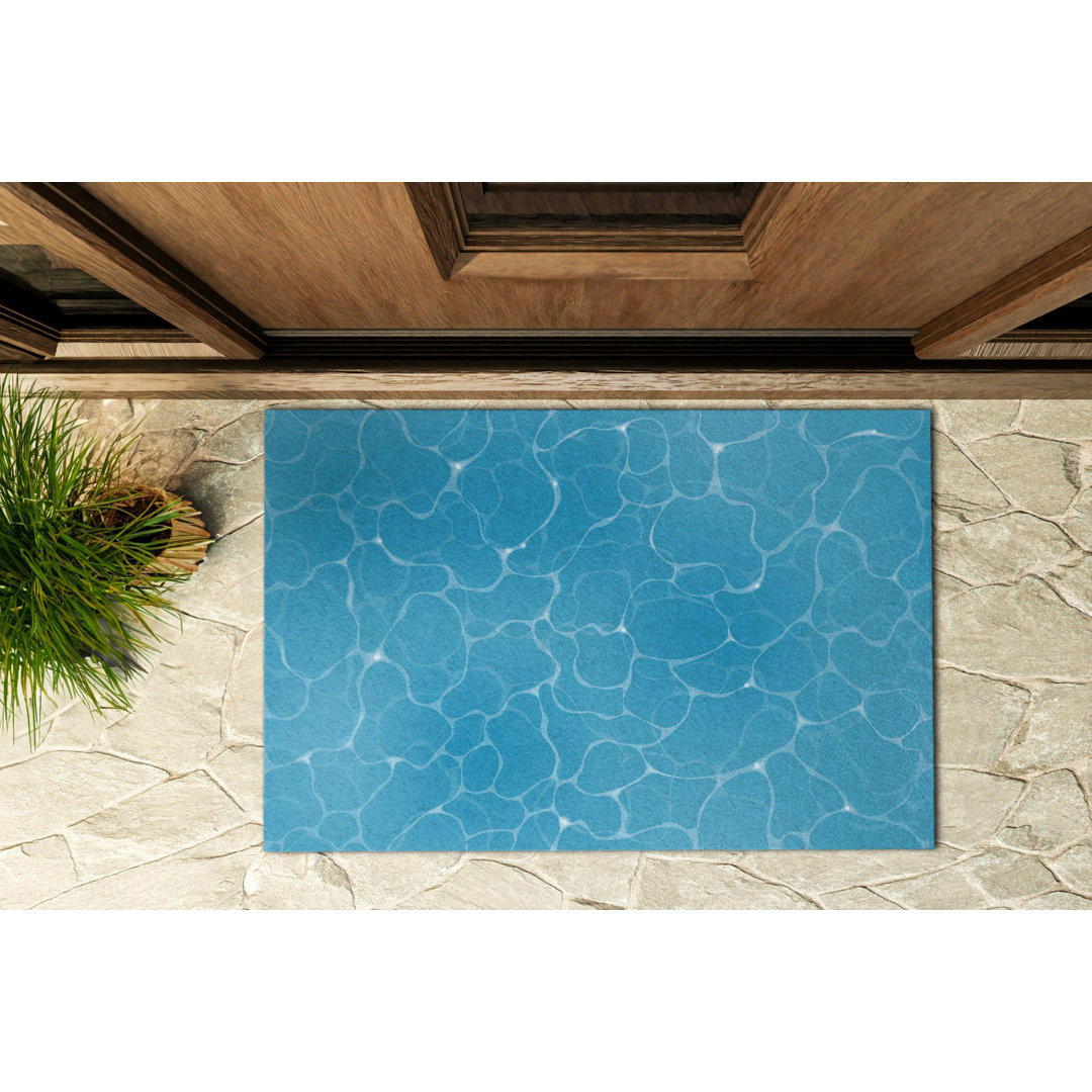 Wasseroberfläche B60 x L90 cm Rutschfeste Türmatte für draußen