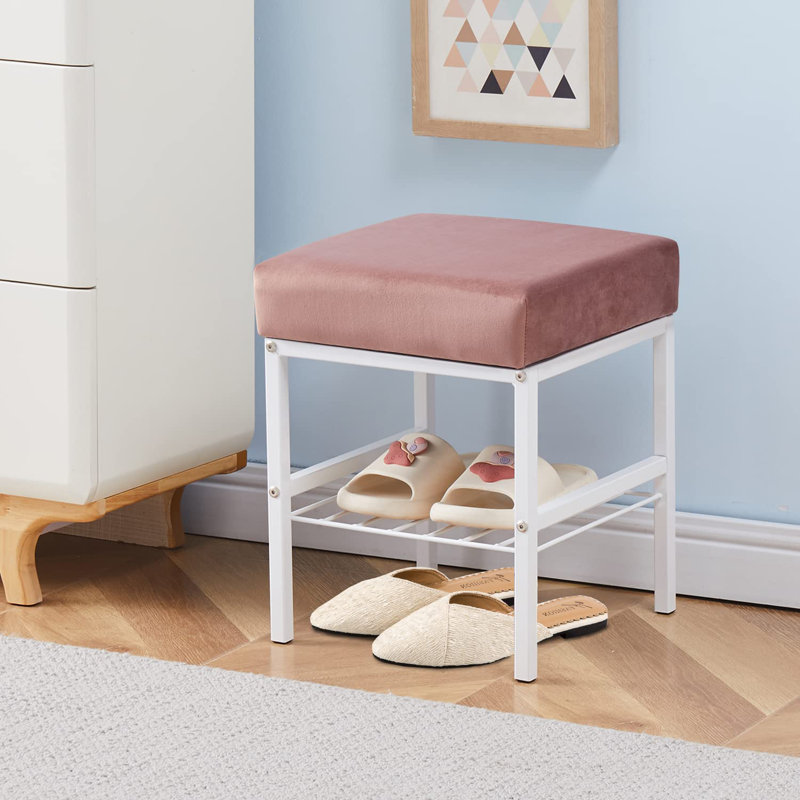 Repose-pieds en velours, Rose