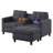 Kentrell 65'' Square Arms Loveseat W/ USB Ports & Storage-1240919392