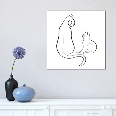 Cat And Kitten by Dane Khy - Wrapped Canvas Gallery-Wrapped Canvas Giclée