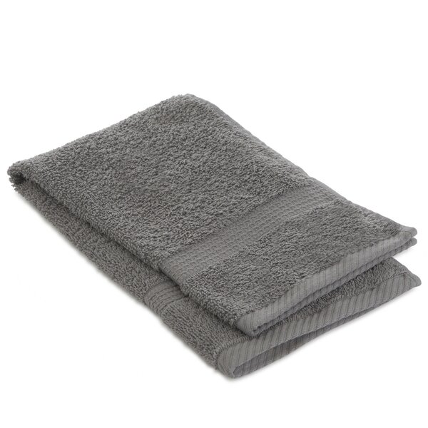 Everplush 4-Piece Charcoal Cotton Quick Dry Hand Towel (Flat Loop Towels)  in the Bathroom Towels department at