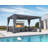 PURPLE LEAF Louvred Pergola with Netting and Curtains-96924934