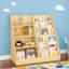 Organisateur de rangement pour enfants et bibliothèque de jouets, présentoir en bois à 4 niveaux pour salle de jeux et chambre d'enfant-1731341175