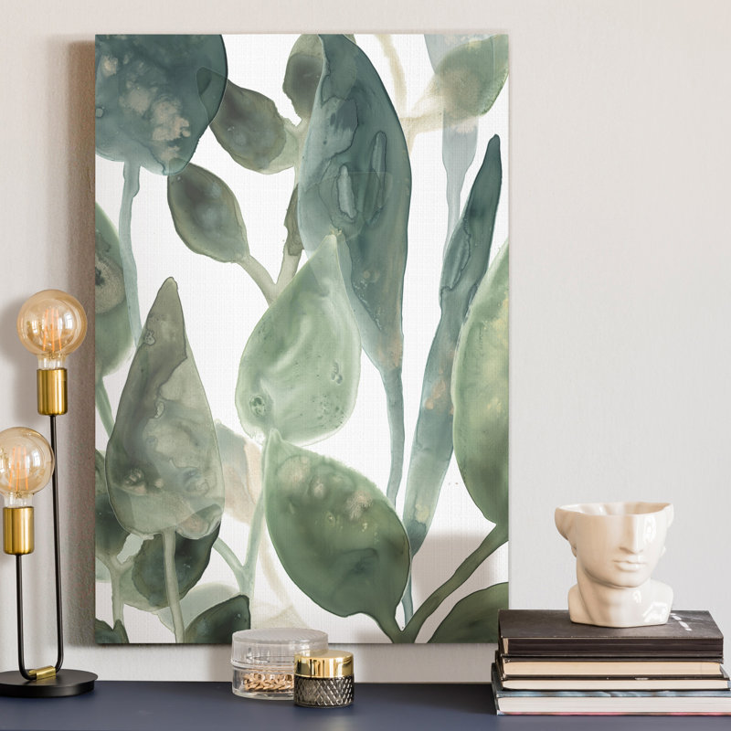 Reproduction d’art sur toile tendue « Water Leaves IV », H 20 po x l 16 po x P 1 po