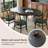 Solid Wood Ash black Dining Table