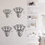 Éléphant animaux noir minimaliste moderne abstrait sculpture murale décoration murale-94207853-94207851
