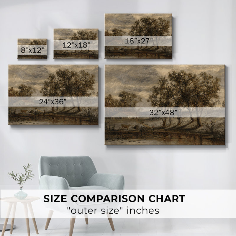 Paysage rétro - DCLV, reproduction d'art sur toile, H 9 po x l 13 po