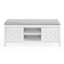 Polyester Upholstered Bench with Cubby and Shelves-625654842