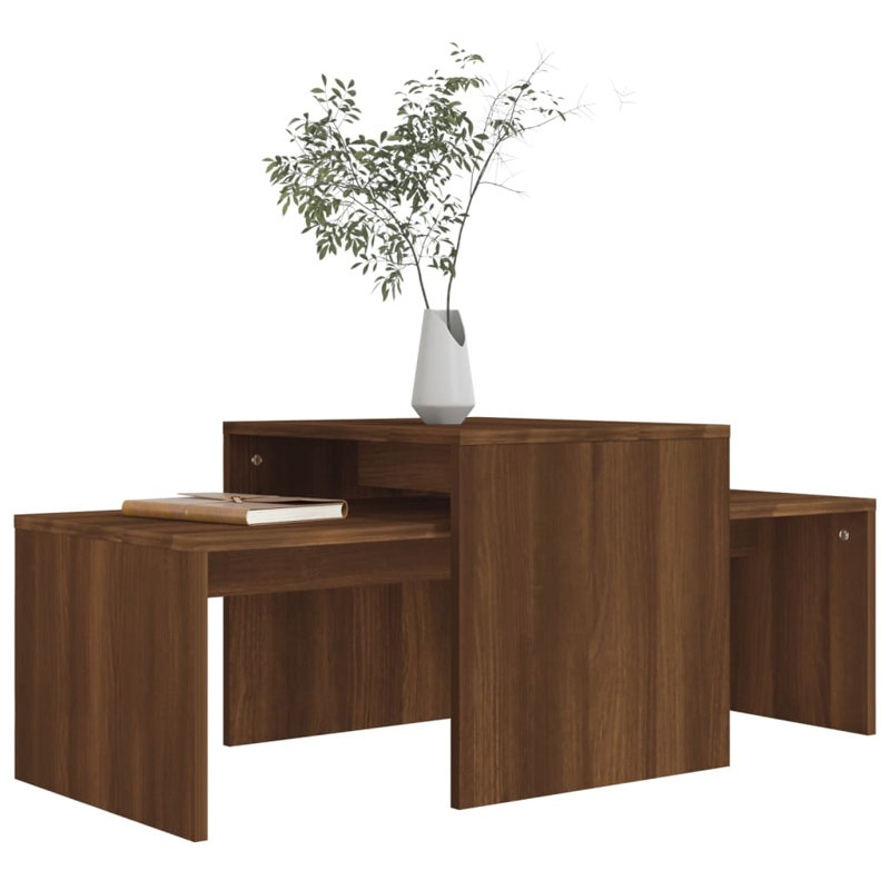 Bisma Sled Coffee Table, Brown Oak