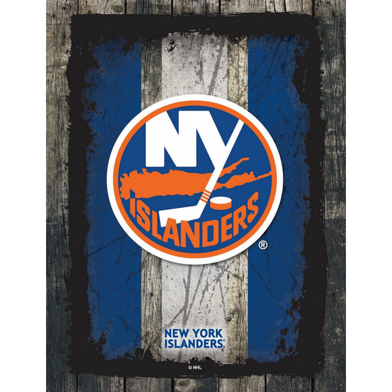 NHL Team Logo, reproduction sur toile tendue, New York Islanders, H 20 po x l 15 po x P 1 po