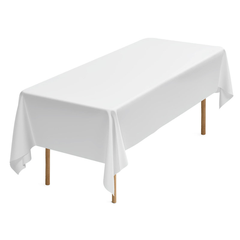 Nappes blanches pour tables rectangulaires, 60 x 102 pouces, vêtements de table réutilisables et lavables à la machine, housses de table en tissu de polyester infroissable pour mariage, fête, banquet