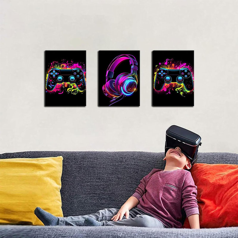 3 Piece Wrapped Canvas Print, 30 cm H x 40 cm W