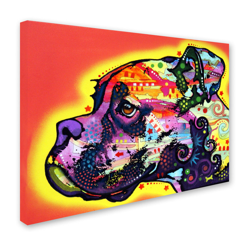 «Profile Boxer» par Dean Russo, reproduction d'art, H 18 po x l 24 po x P 2 po, Toile tendue