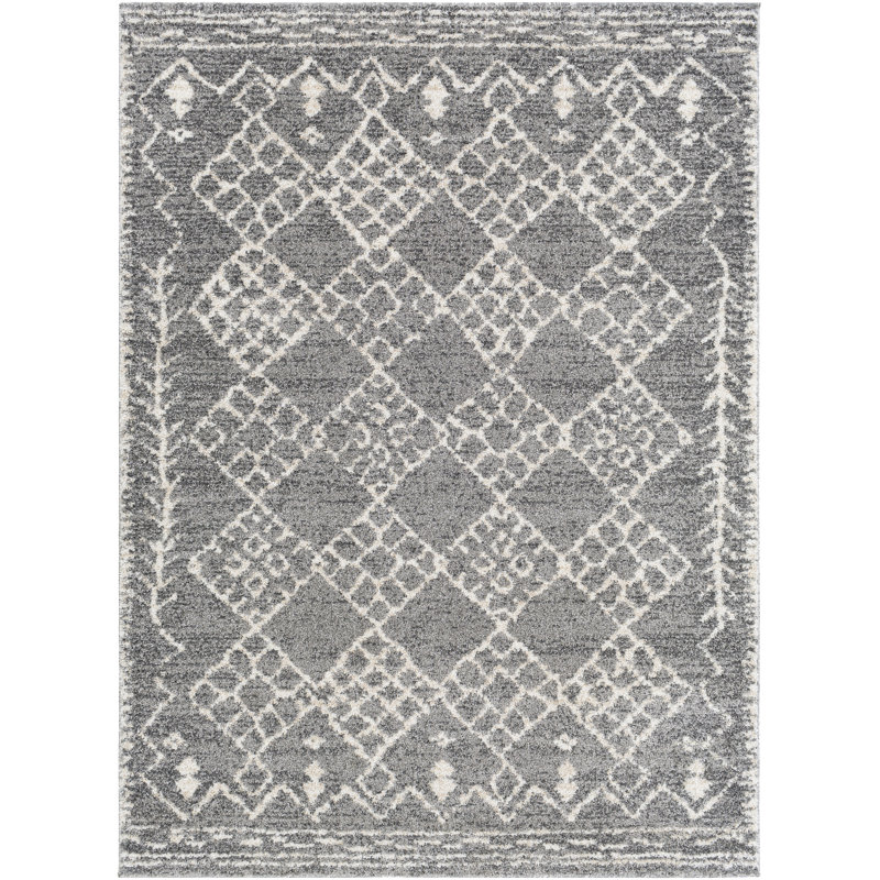 Tapis gris/gris anthracite sud-ouest Arlo, Rectangle 5 pi 3 po x 7 pi 3 po