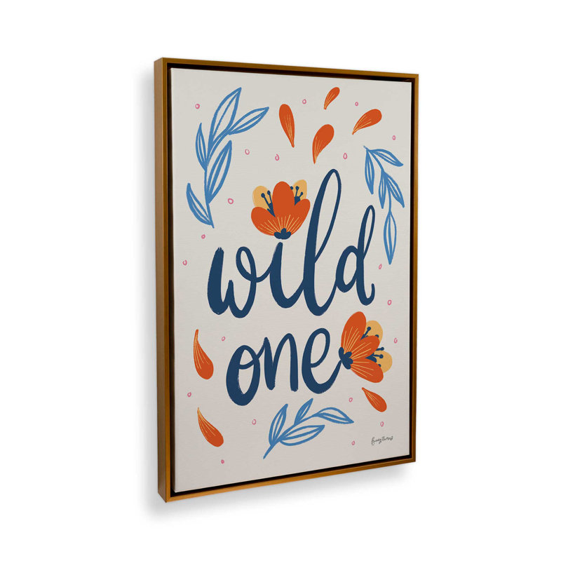 «Wild Petals», reproduction sur toile, Cadre flottant doré poli, H 18,75 po x l 12,75 po x P 1,75 po