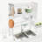 2-Tier H-Shaped Over Sink Dish Drying Rack Sink Drainer Rack, Dish Drying Rack With Hooks,  Knife Holder, Chopstick Basket-119898282-119898279