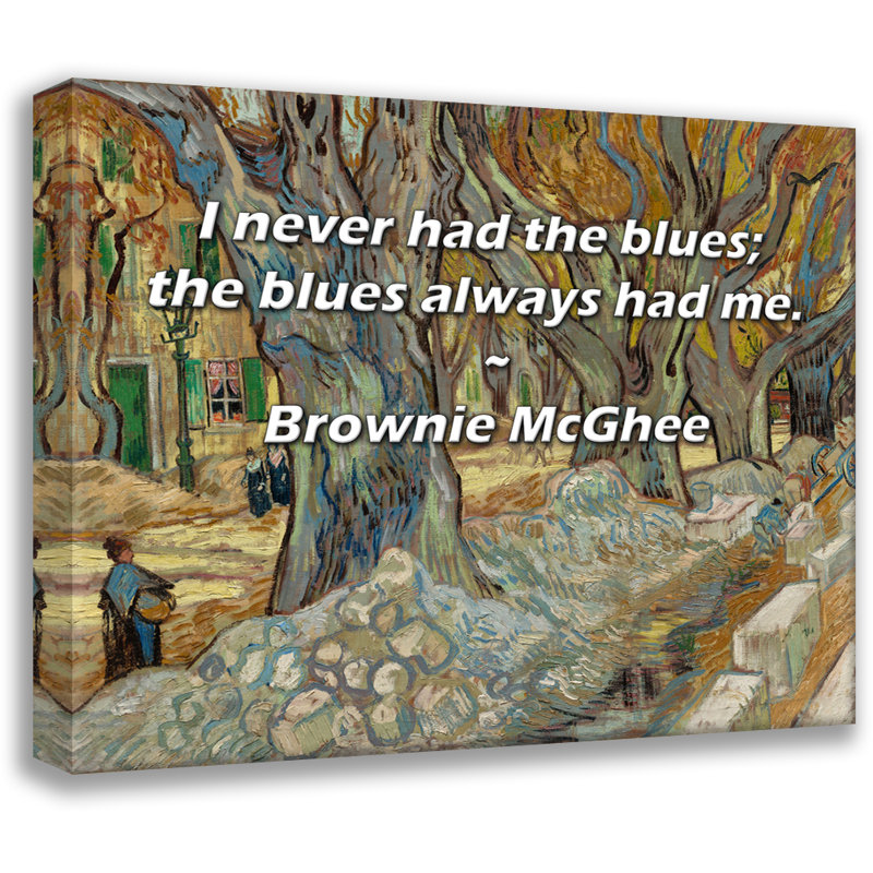 Toile tendue Astoria Grand Gallery par Brownie McGhee: «I jamais eu le blues, H 33 po x l 48 po